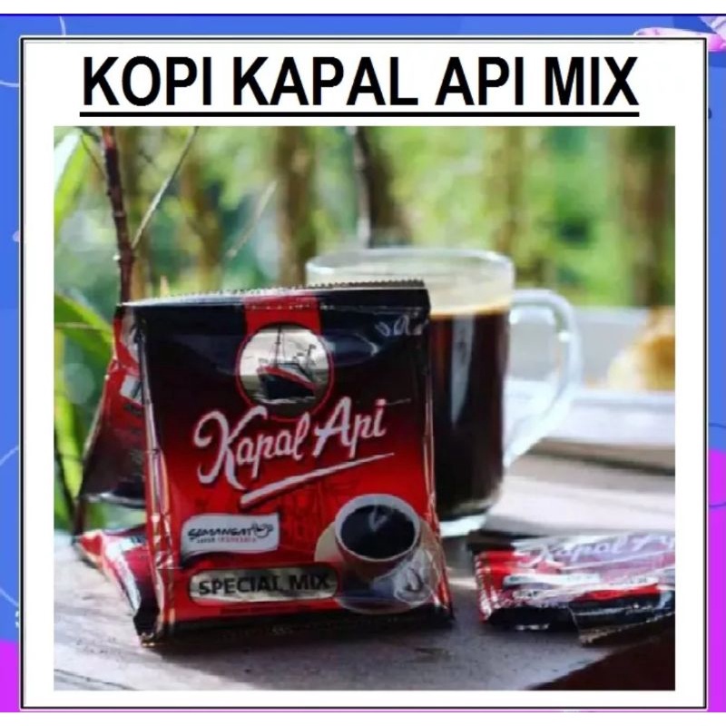 KOPI KAPAL API MIX PLUS GULA SIAP SEDU 1 SACHET RENCENG 5 PIS