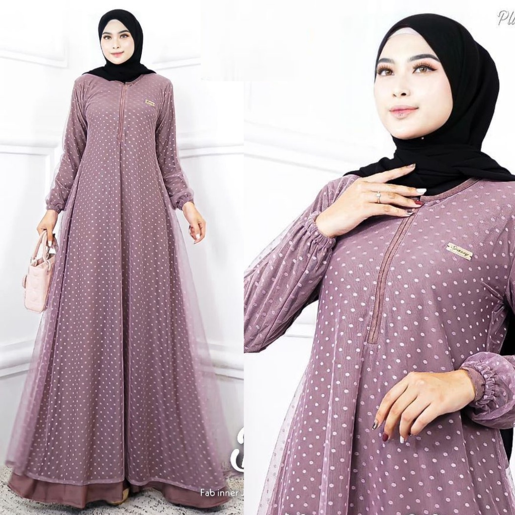 BELLA MAXI BO BAHAN SHAKILA MIX TILE POLKA DAPAT GAMIS BUSUI FRIENDLY Gamis Wanita Terbaru 2022 Dress Muslim Remaja Gamis Kondangan Polos BEST SELLER Gamis Set Outher Terbaru