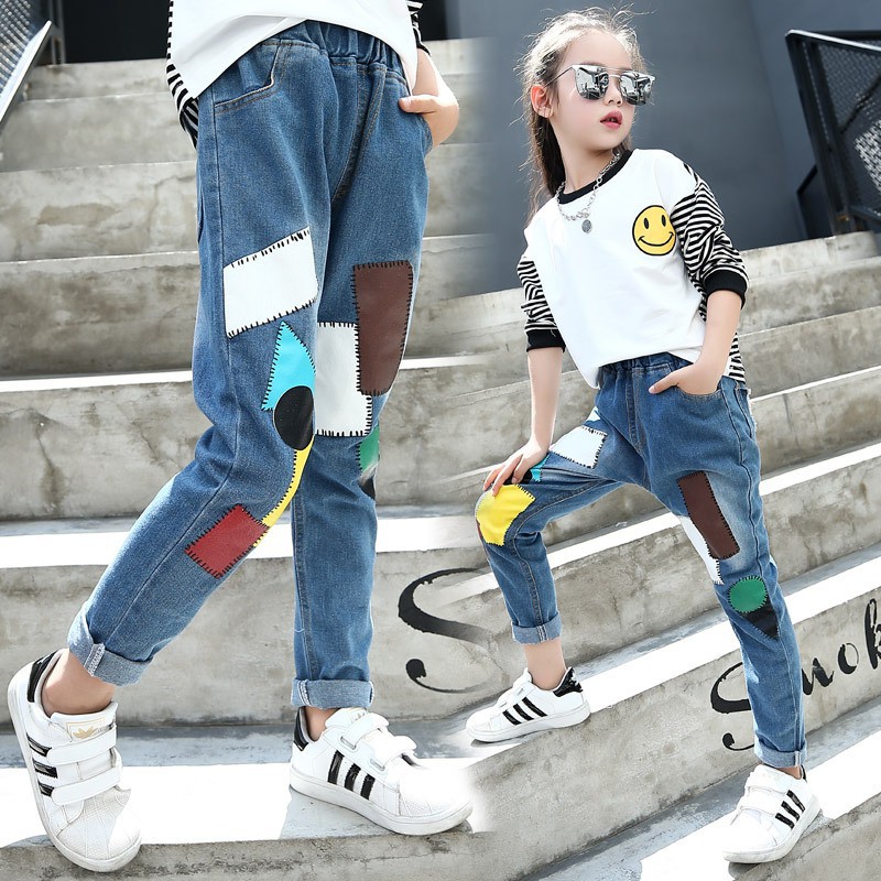 [Brandedbaby] CELANA JEANS DENGAN APLIKASI MOTIF
