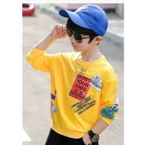 JOSJOLI_STORE/Baju Sweater Kids Ibra/Atasan Anak Laki-Laki Lengan Panjang/Ideal Usia 6-14 Tahun