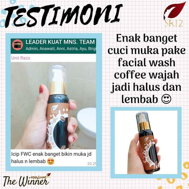 FACIAL WASH COFFEE SR12 / MEMBANTU MENGURANGI FLEK HITAM / BEKAS JERAWAT