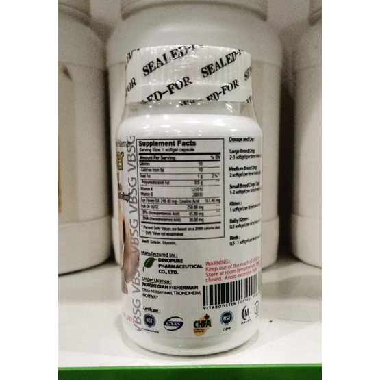 vitabooster immune system softgel 500mg / vitamin untuk hewan