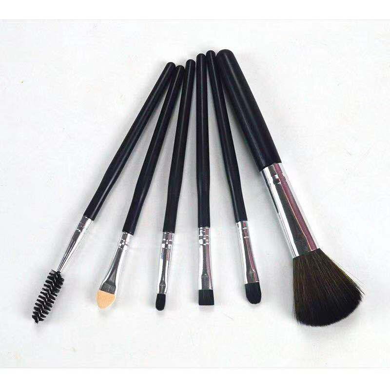 set brush kosmetik/makeup bulu nilon gagang plastik 6pcs