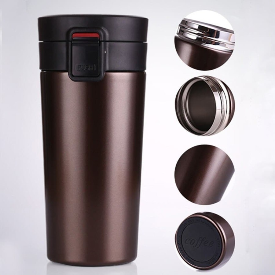 TERMOS KOPI TRAVEL MUG STAINLESS STEEL VACUUM TUMBLER GELAS MUG COFFEE