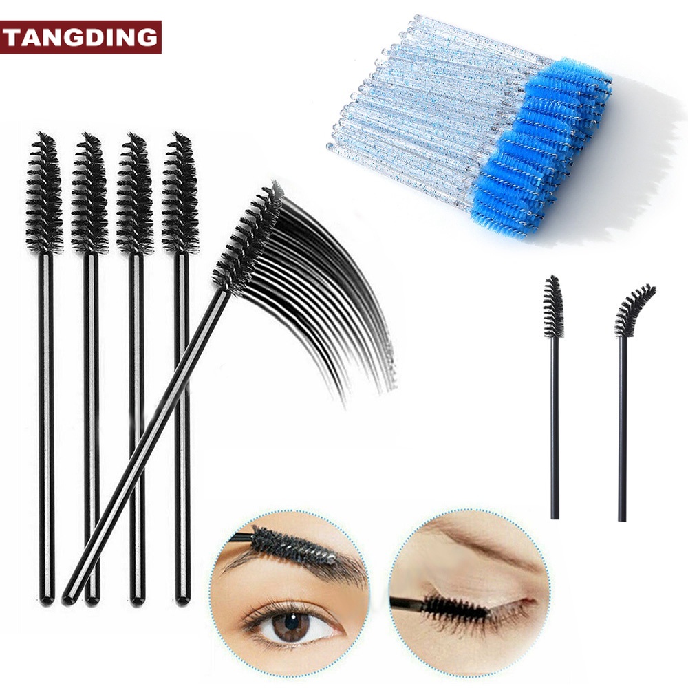 【COD Tangding】50pcs / Kantong Brush Spoolie Aplikator Maskara / Alis Sekali Pakai