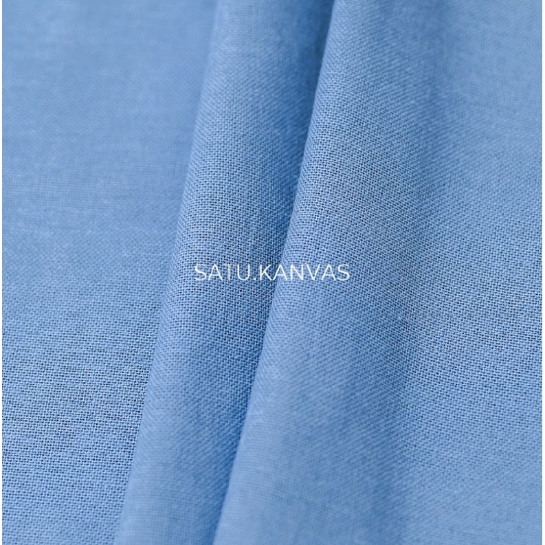 Kain LINEN RAMI Kualitas Premium bahan katun linen-TIFFANY BLUE