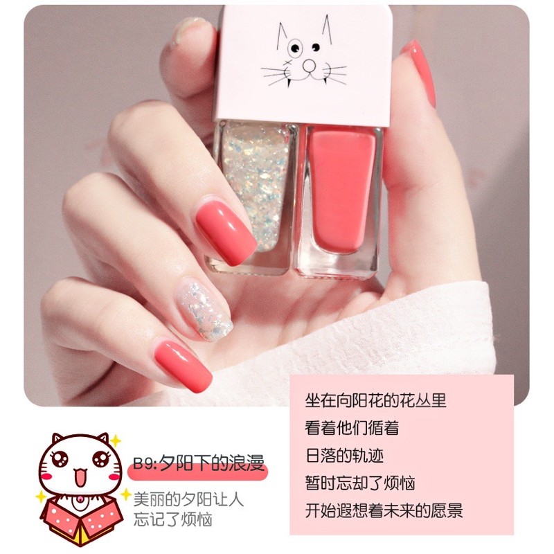 (30WARNA) FAIRY'S GIFT KOREAN NAIL POLISH kutek 2in1 HALAL KOREA kutek nail polish