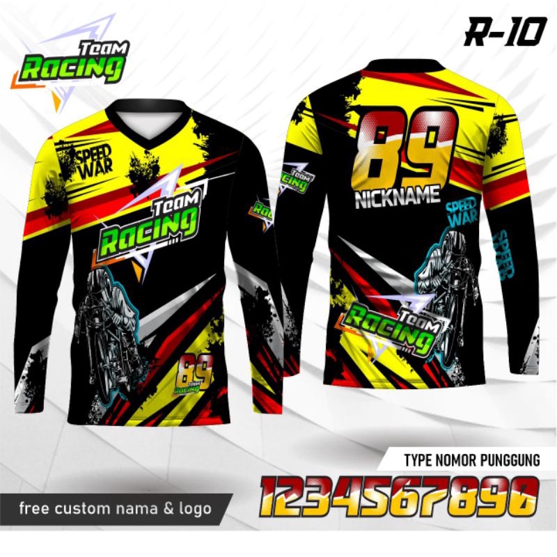 kaos racing jersey racing motor baju balap motor