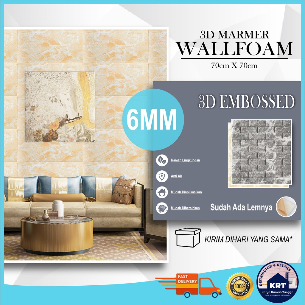 Wallpaper Foam BrickFoam Wallpaper Sticker Dinding Plafon Kedap Suara