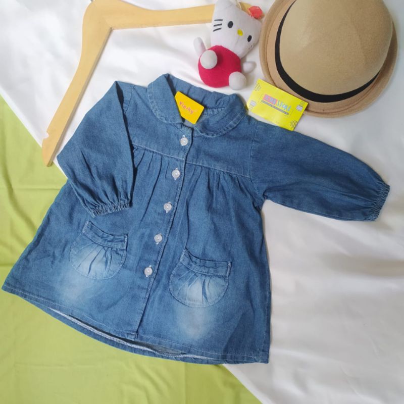 MZ Dress Anak Perempuan Dress Levis Anak Usia 0-18bln Baju Levis Anak Murah