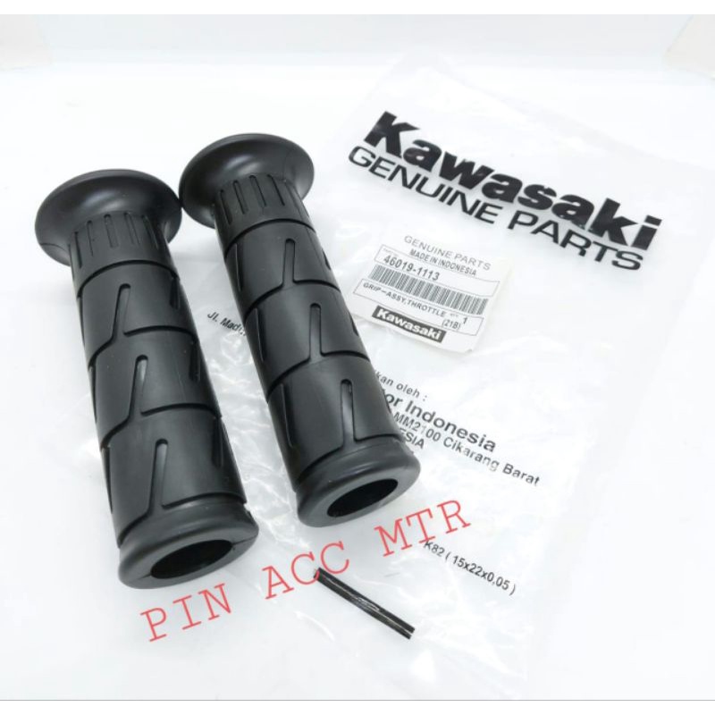 Grip Kawasaki Hitam universal motor kualitas premium inport