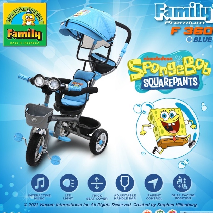 Sepeda Anak Roda Tiga Family Tipe F-360 H
