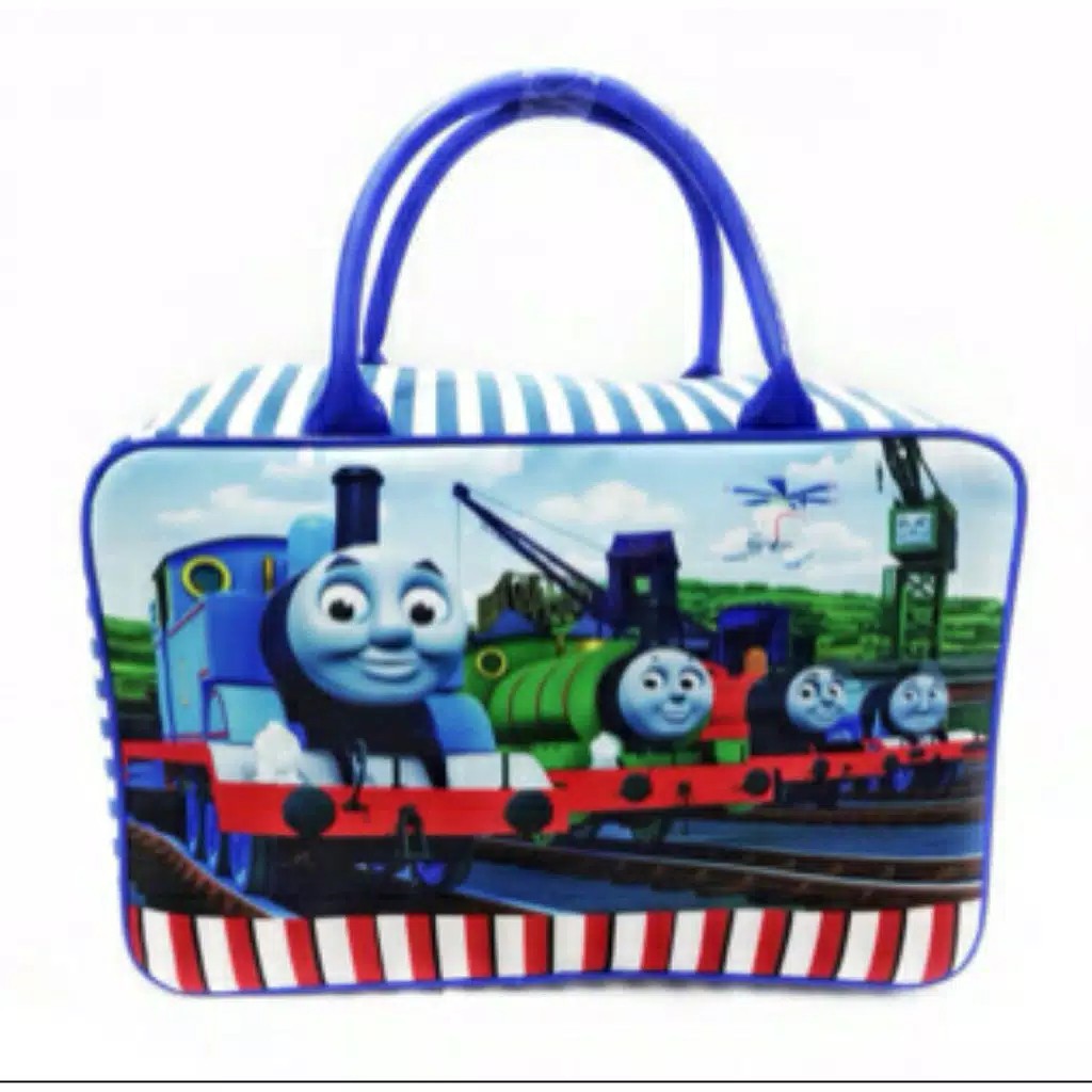 TRAVEL BAG SUPER KANVAS KARAKTER ANAK KOPER JINJING SPIDERMAN FROZEN MINION CARS HELLO KITTY THOMAS