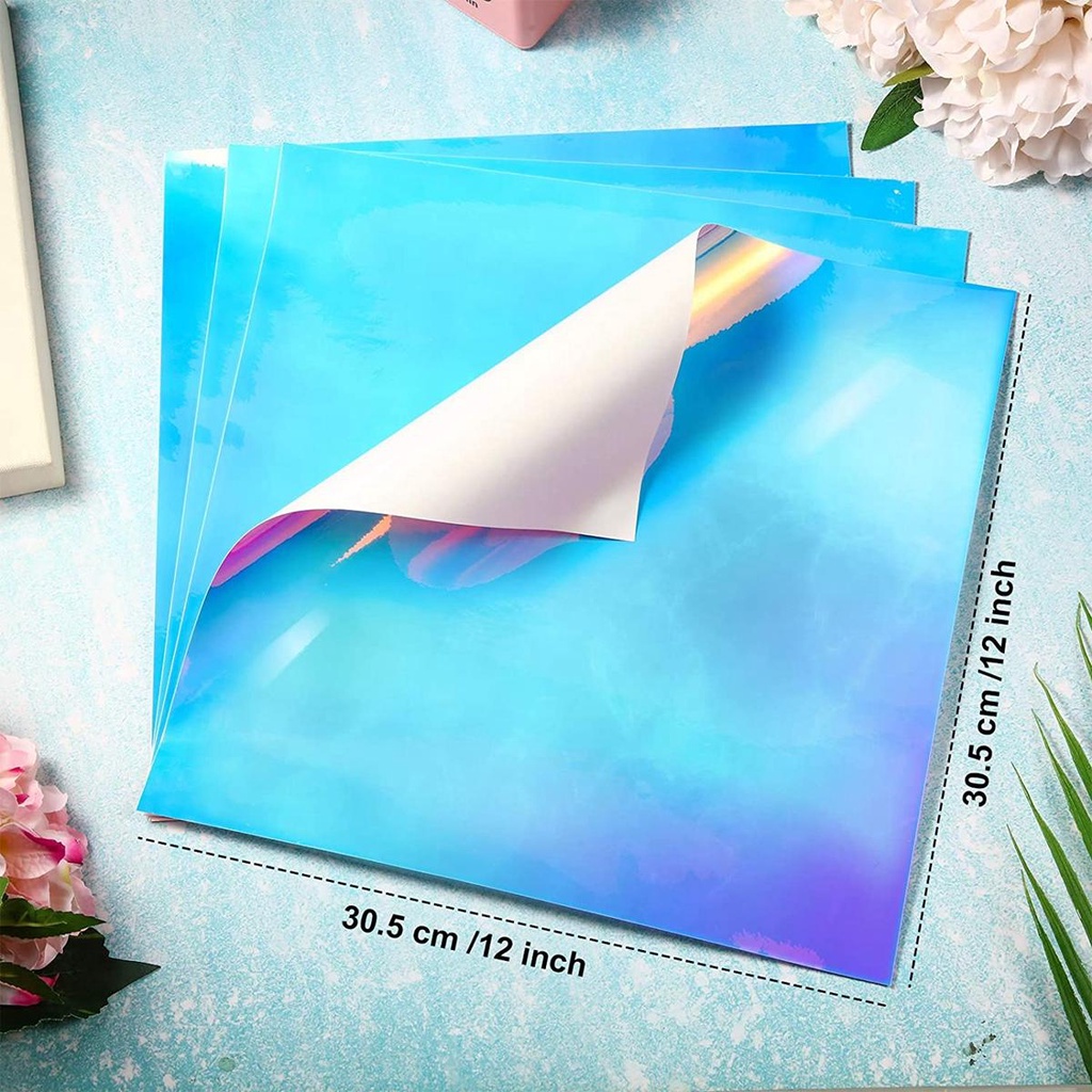 [Elegan] Vinyl Compatible Dengan Pemotong Bahan Glossy Opal Hologram Craft