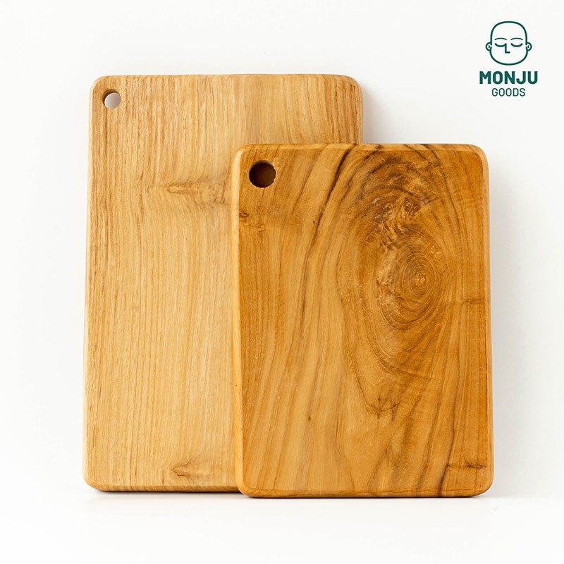 Talenan Kayu Jati Kotak Polos Kecil Besar / Wooden Cutting Board