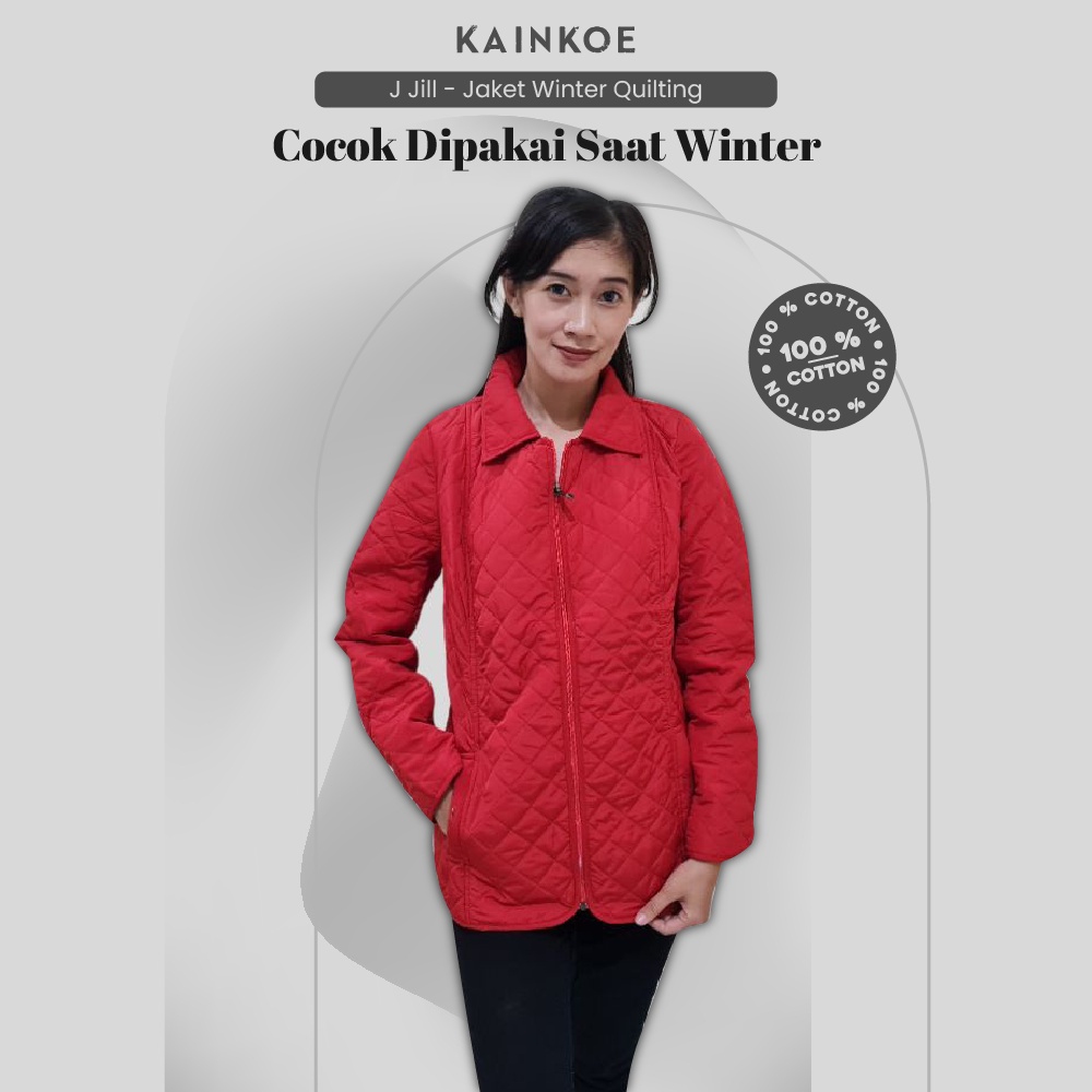 J Jill Outer Baju Jaket Winter Quilting Polos Wanita Remaja Dewasa Bahan Berkualitas By Kainkoe