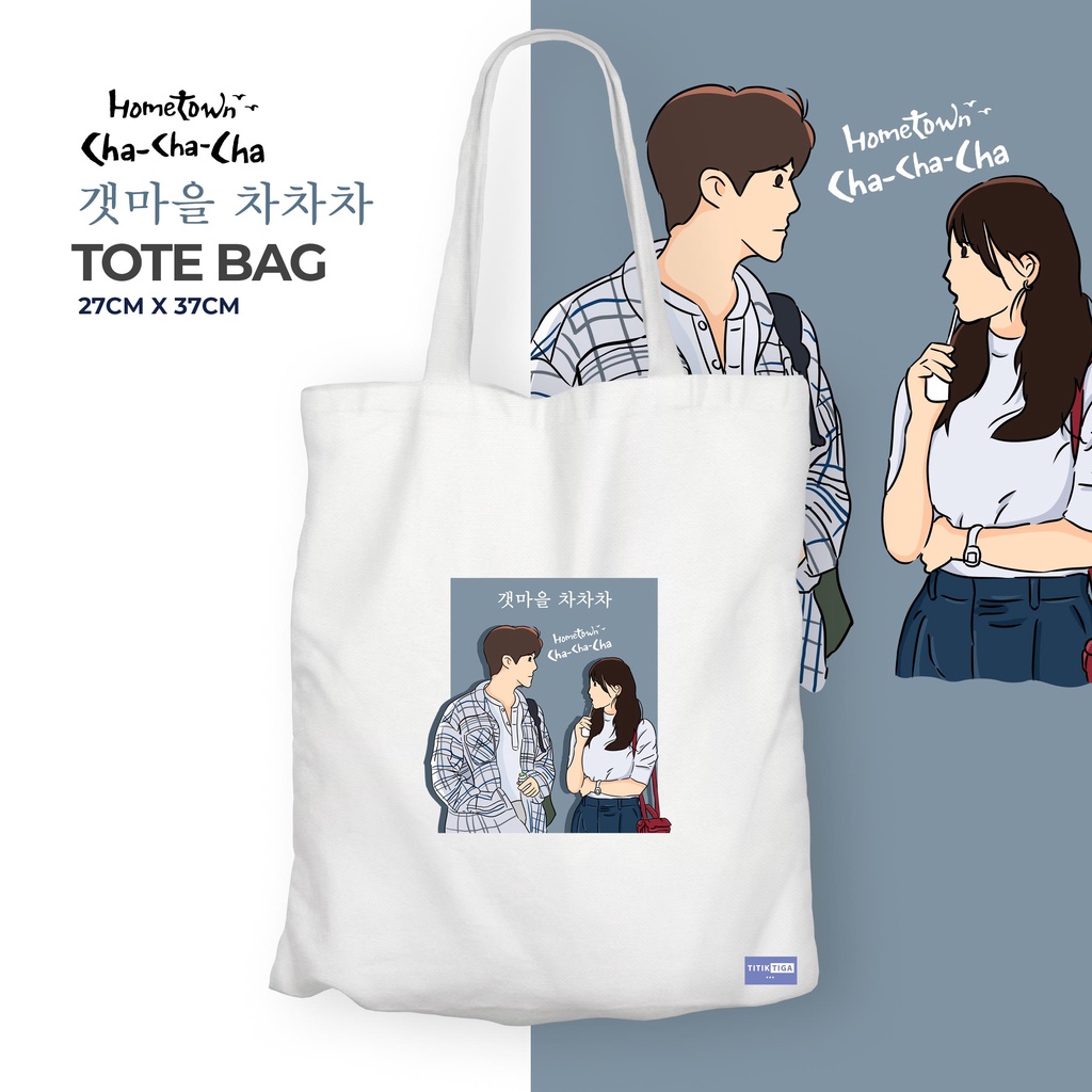 (LIMITED) HOMETOWN CHACHACHA Tote Bag Kanvas K Drama Hometown Chachacha / Hong Du-Sik / Yoon Hye-jin / Tote Bag K Drama