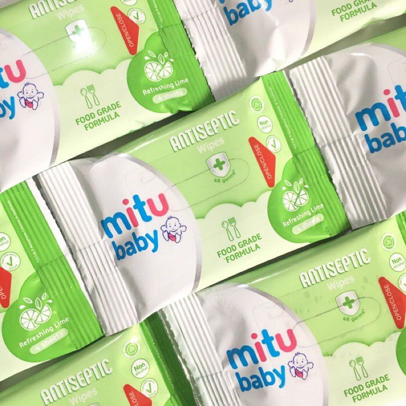 Tisu Basah MITU Baby Antiseptic Wipes 4 Sheets