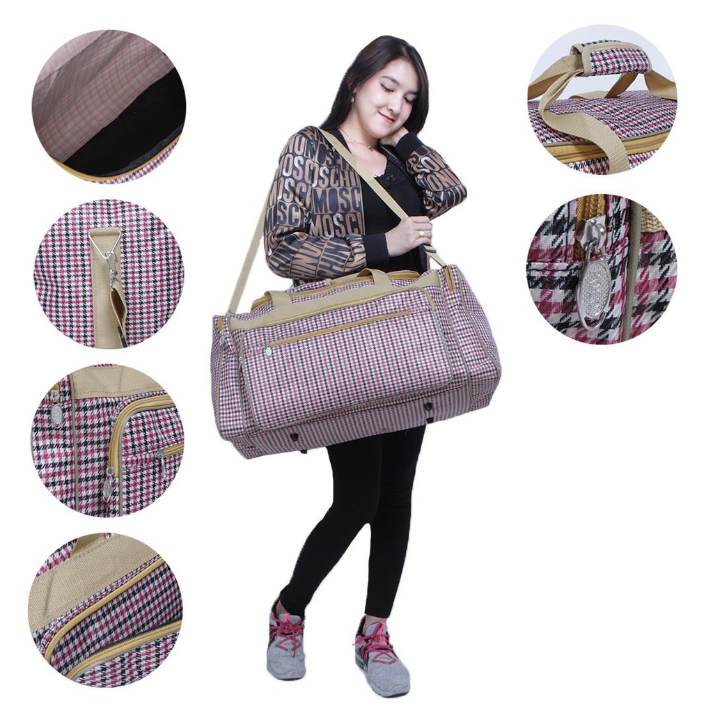 Travel Tas Traveling Pakaian Duffle Bag Baju Jumbo Wanita Pria Jinjing Murah Besar Polo Ori Polos Mu