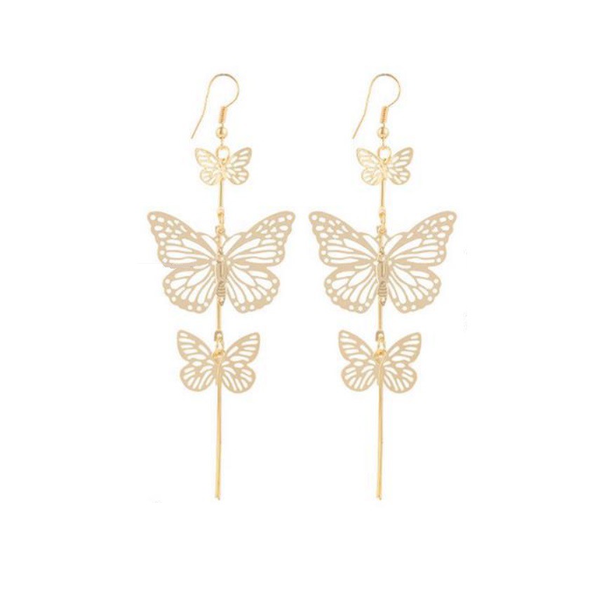 Anting KUPU 03 Korea Fashion Women Earring Giwang Aksesoris Cewe Butterfly Kupu-Kupu Titanium Alloy