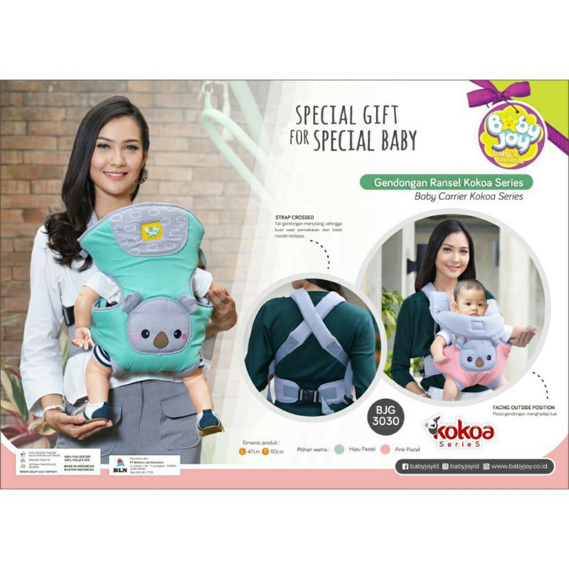 BABY JOY/GENDONGAN DEPAN BABY JOY/GENDONGAN RANSEL BABY JOY KOKOA SERIES BJG3030