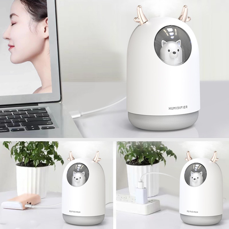 Air Humidifier Ultrasonic RGB Pet Design 300ml / Air Humidifier Ultrasonic Portable Air Humidifier Ruangan Humidifier Usb / Penyegar Udara Ruangan Air Humidifier Aromatherapy Led / Air Humidifier Ultrasonic Night Light 300ml Humidifier Desain Lucu