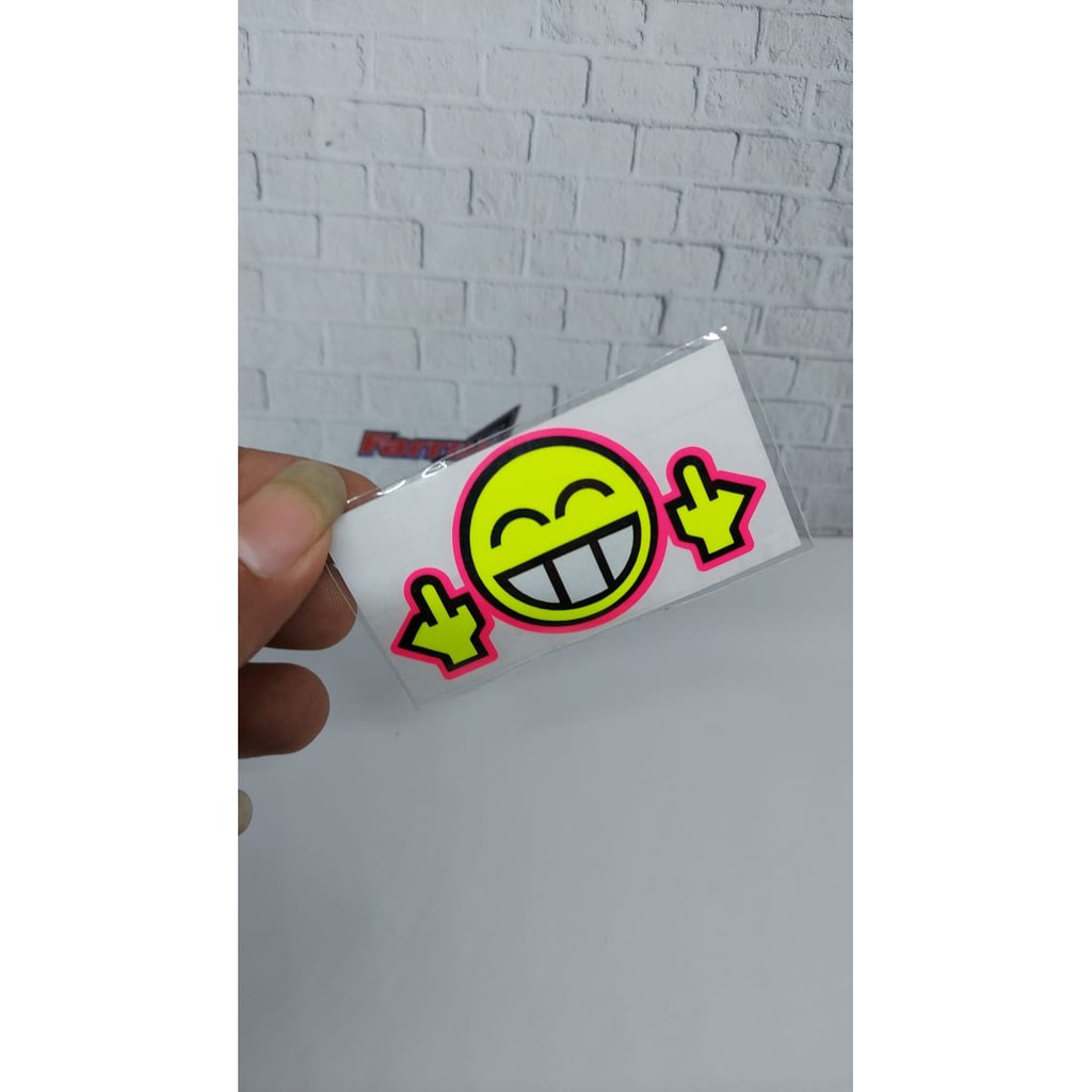 Stiker sticker smile jari mini