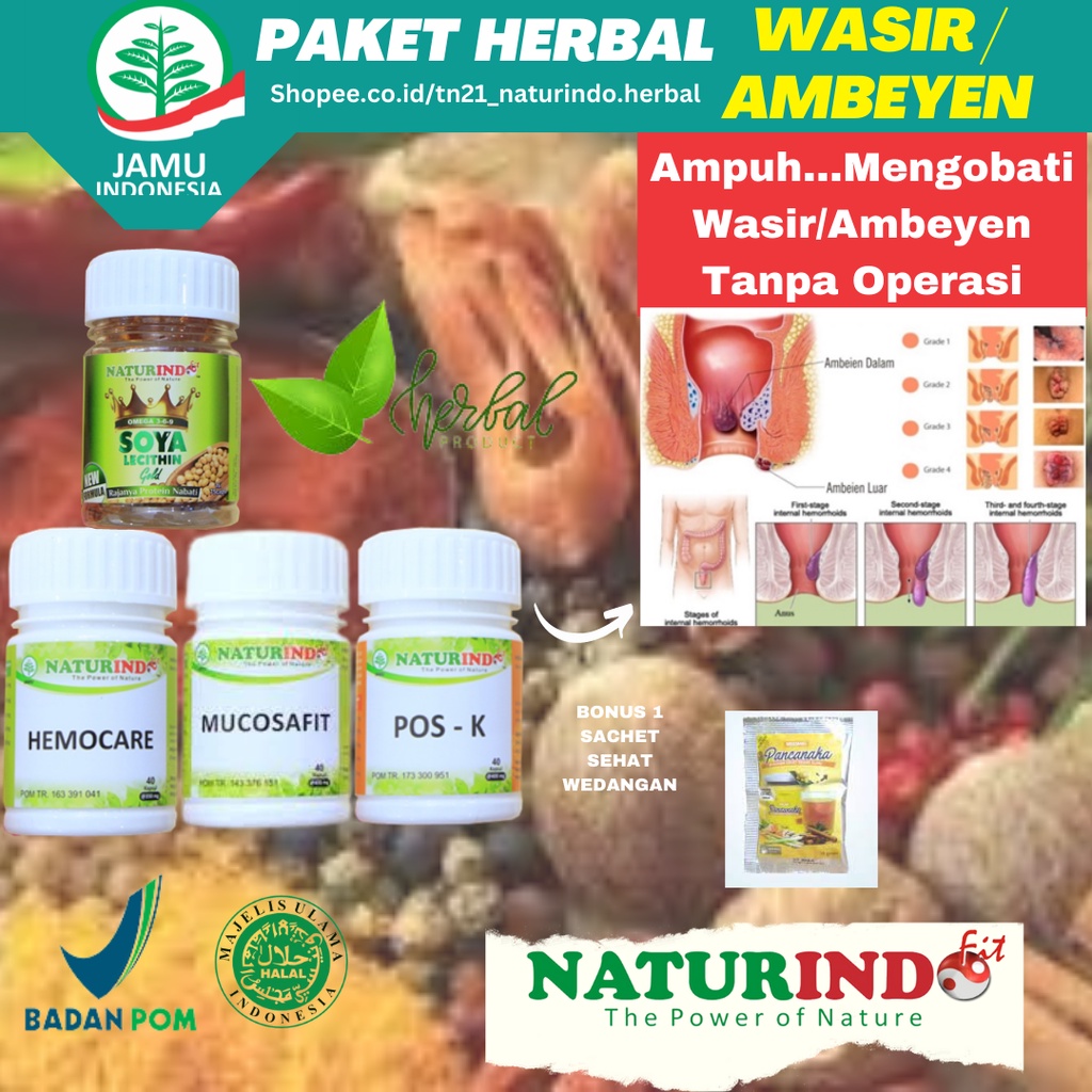 Paket Herbal Wasir Ambeien Ampuh Naturindo