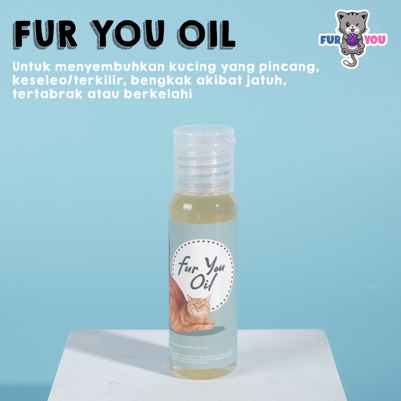 Fur You Oil Minyak Urut Pijat Kucing Pincang Keseleo Habis Ketabrak Bengkak Sendi