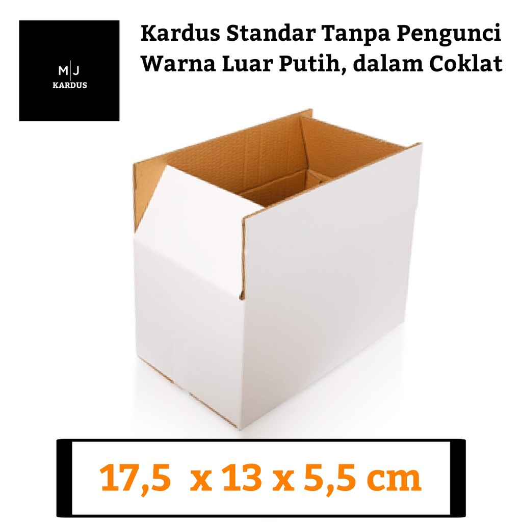 

ST-6 Bijian/ 1 Pcs Kardus Polos Kotak Kardus Karton Packing 17.5x13x5.5 cm PUTIH