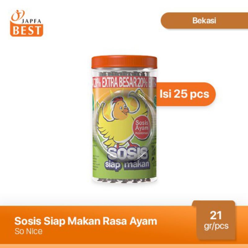 

SOSIS SO NICE SONICE TOPLES ISI 25pcs+1 RASA AYAM DAN SAPI