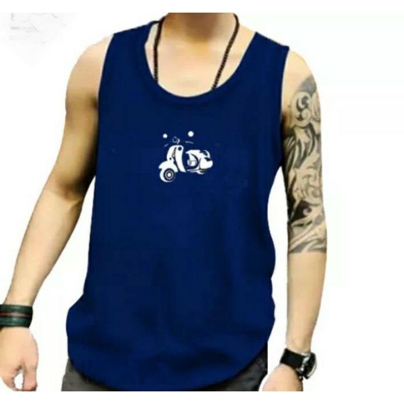 KAOS SINGLET DISTRO PRIA DEWASA MOTIF VESPAA