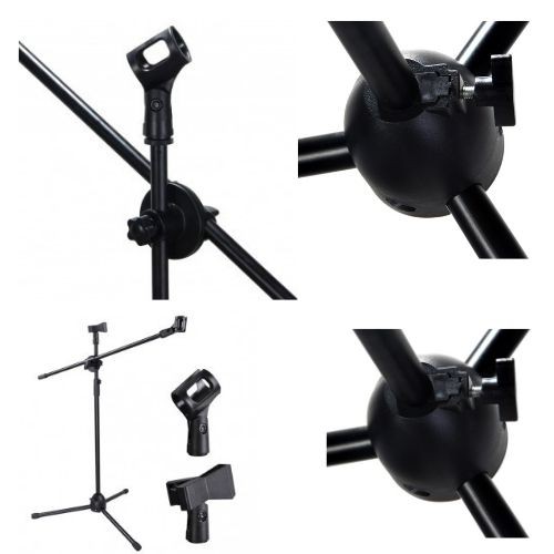 Tripod Stand Mic Holder 2 Klip Pegangan Microphone  2 In 1 Pro NB107 111159