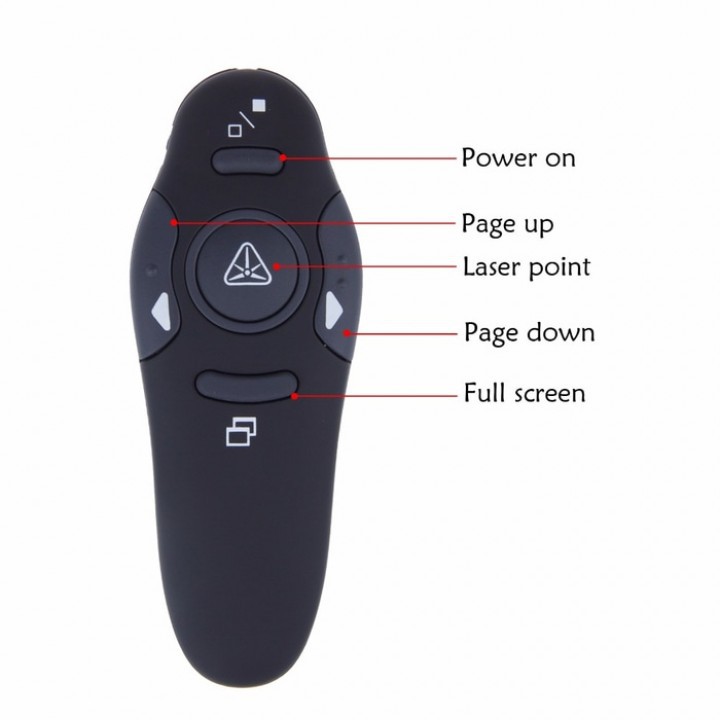 800331-S6 - High Quality USB Wireless Pointer Office Presenter with Remote Control Laser RF Pen