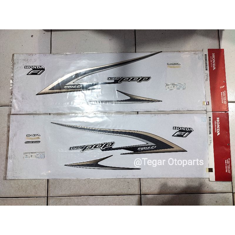 Striping Sticker Original Honda Beat Pop Hitam Strip Stiker