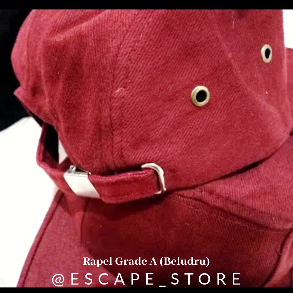 Topi 5 Five Panel Basic Polos Bahan Rapel