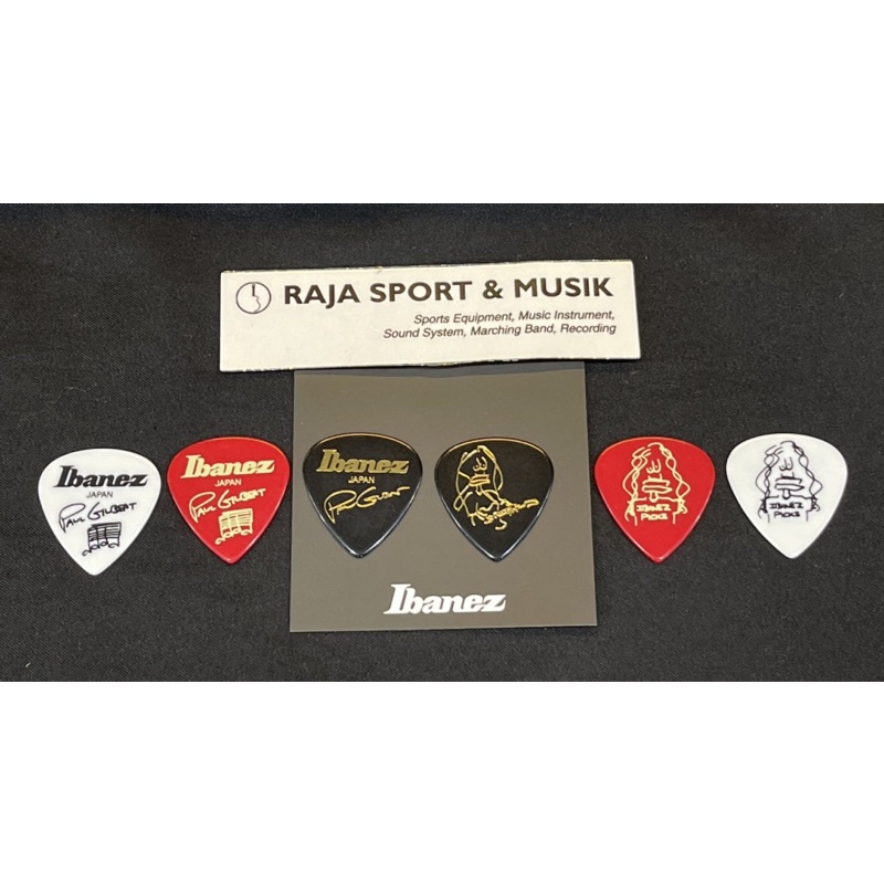 PICK GITAR IBANEZ PAUL GILBERT - ORIGINAL JAPAN BLACK RED WHITE