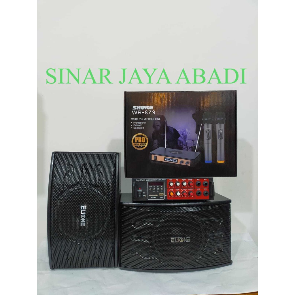 Paket sound system karaoke AMPLI FIRST CLASS SPEAKER ELTONE 6.5 INCH