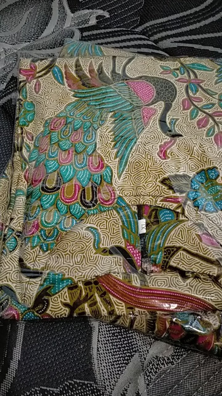 Tey-17 Batik Wanita Asj Sa Hrb026 Kenongo Kemeja Tosca Pendek