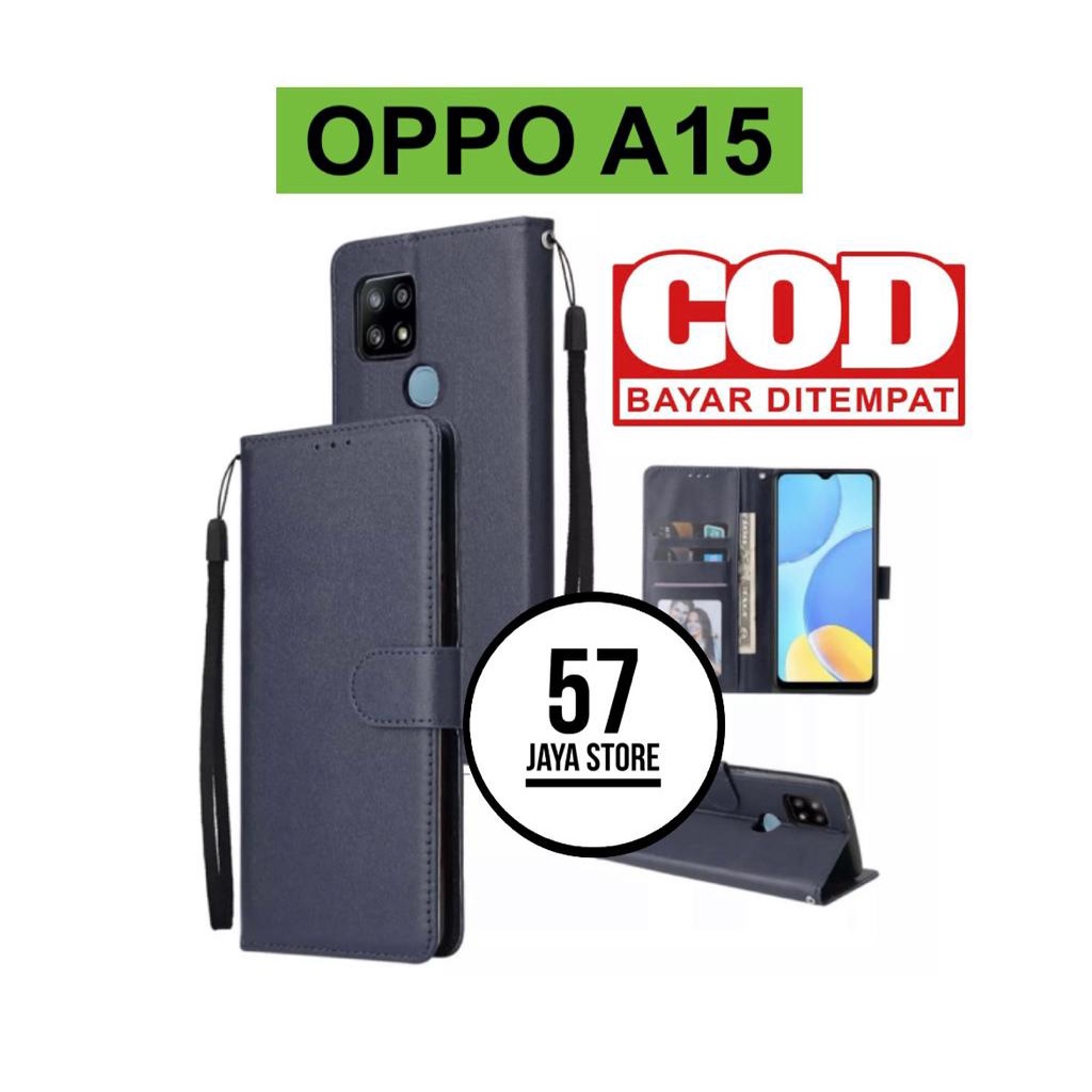 Flip Case Oppo A15 / A15S Flip Dompet Casing HP Wallet Leather cover