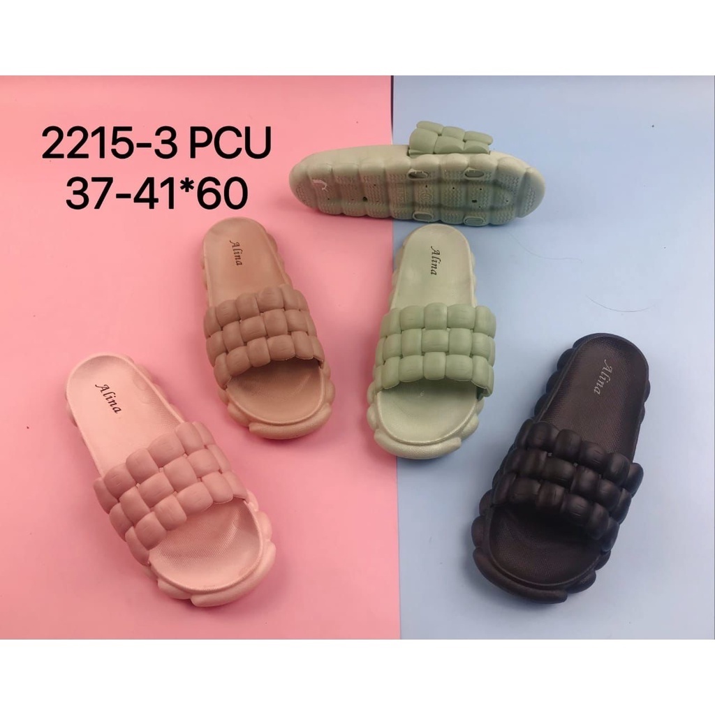 Sandal Alina 2215-3 Sendal Wanita Kokop Pita Sendal Casual Sendal Santai Bahan Karet Ringan Empuk Tahan Air Anti Slip