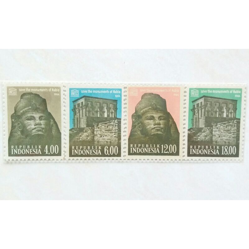 

Perangko Selamatkan Monumen Nubia Tahun 1964 Set Lengkap 4pcs Mint