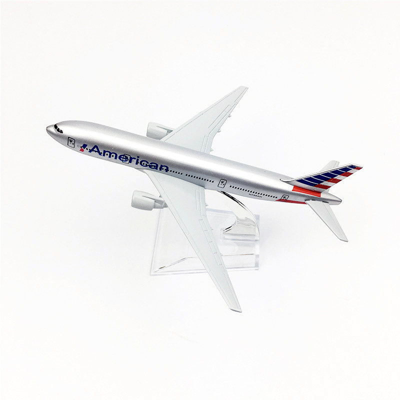 American Airlines B777 Pesawat Model Boeing 777 Die Cast Metal Pesawat Model Mainan 16CM