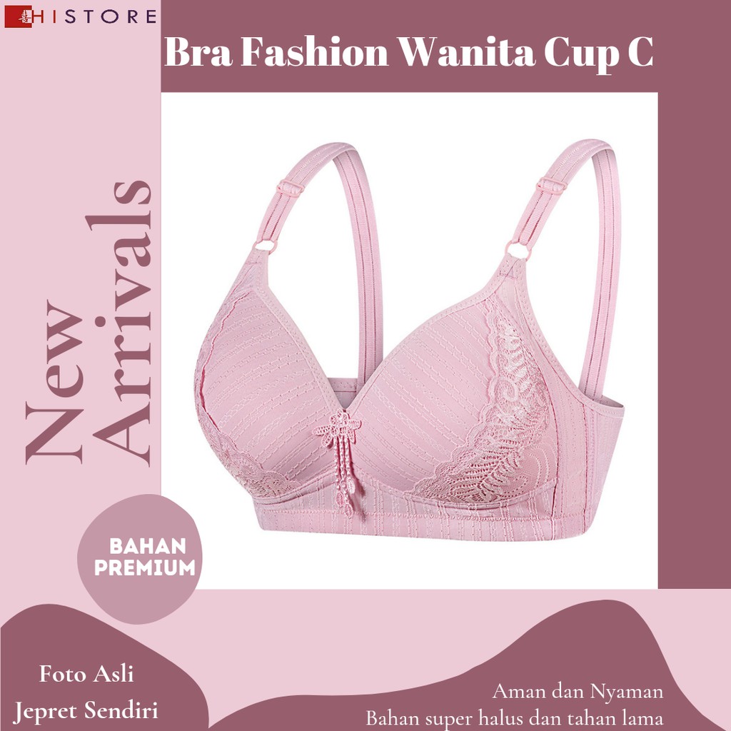 [HI] Bra BH JUMBO CUP C Fashion Wanita Bra wanita Premium  Busa Tipis Tanpa Kawat Sangat Nyaman 2024