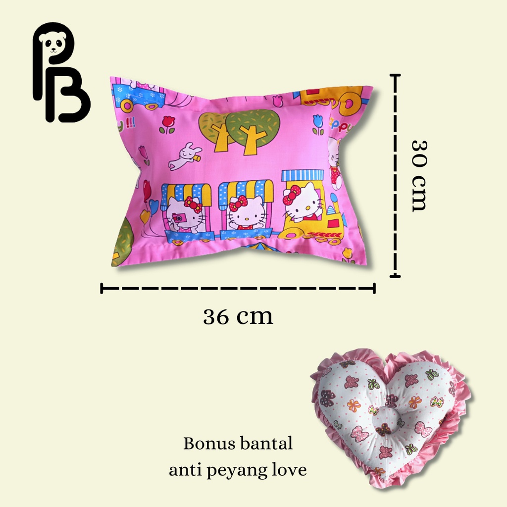 Precious Baby | Bedcover Set Anak | Selimut Bantal Guling + Bonus Bantal Love