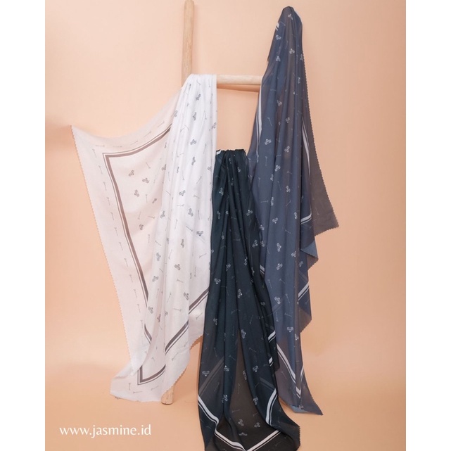 Jasmine Signature Scarf Jilbab Segi Empat Motif by Jasmine