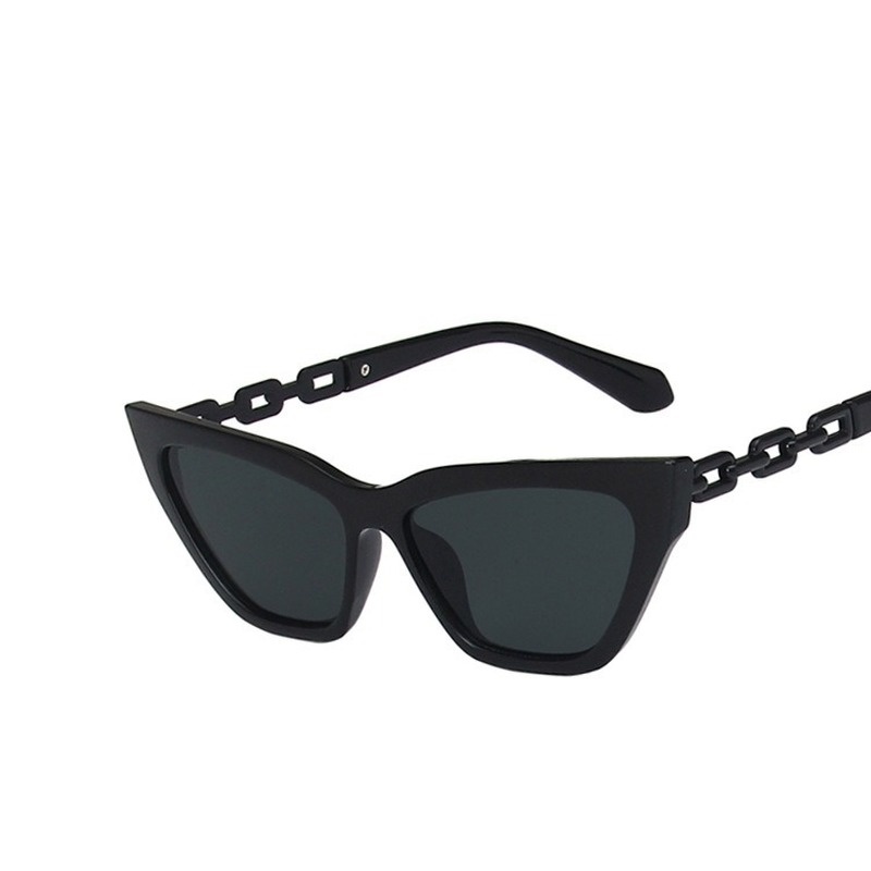 Kacamata Hitam Model Cat Eye Hollow Gaya Retro Hip Hop Modern