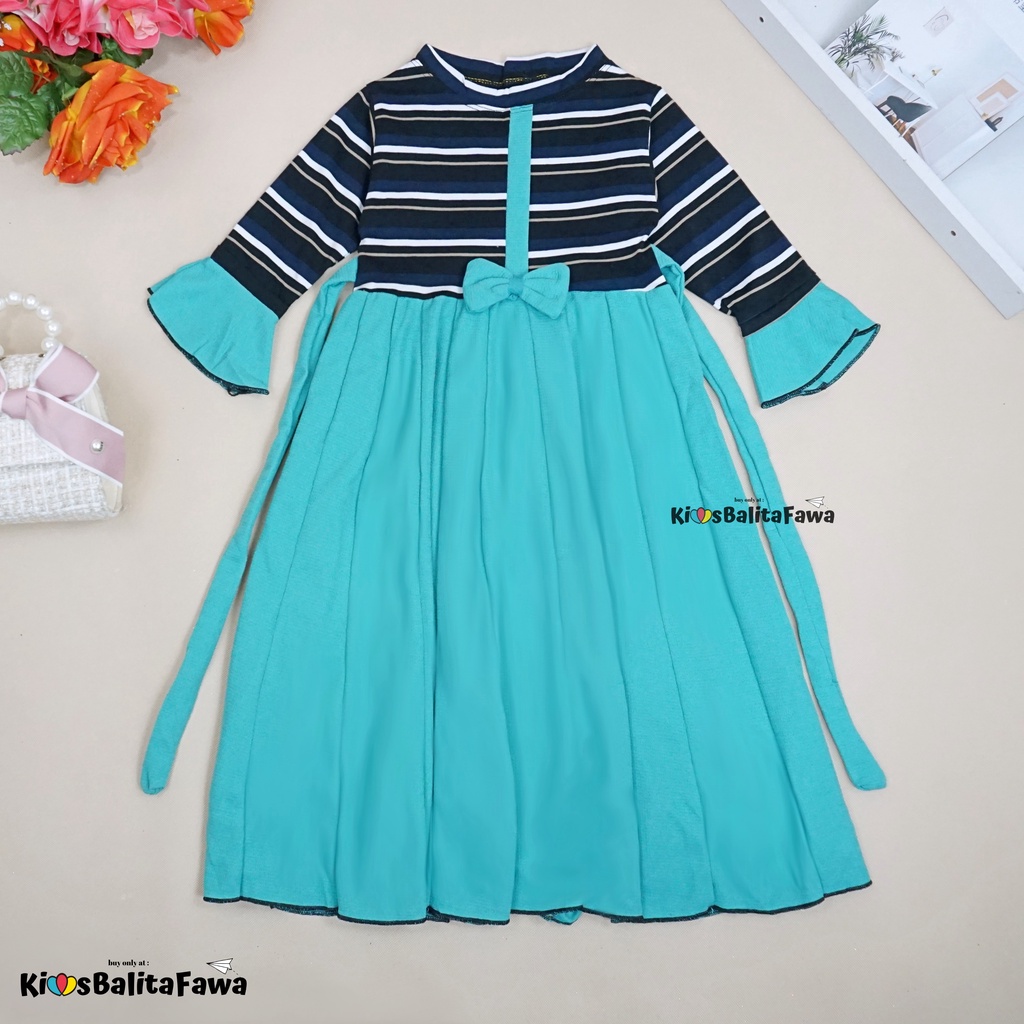 Gamis Farissa 6-7 Tahun / Baju Anak Muslim Dress Panjang Ngaji Murah Lengan Anak Perempuan Syar’i