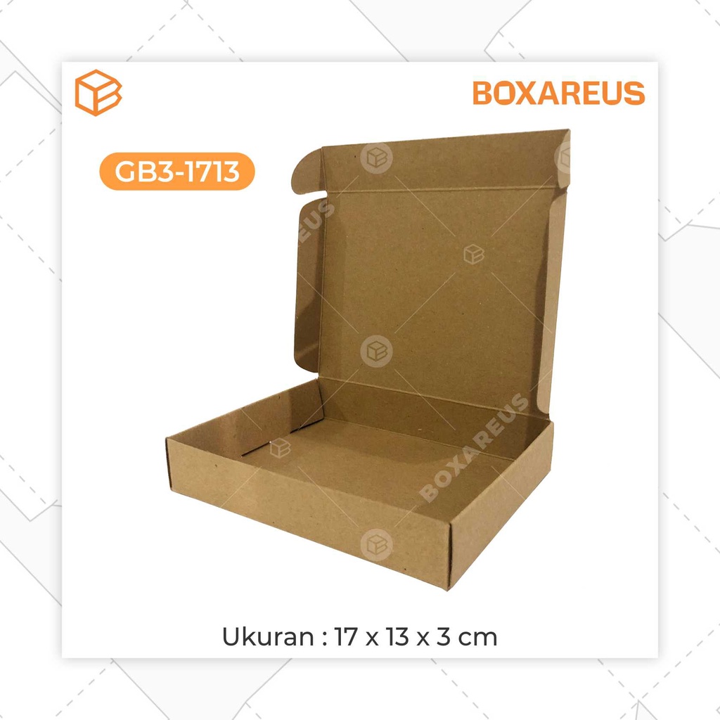 Gift Box Kotak Packing Packaging Souvenir Brown 17x13x3cm | GB3