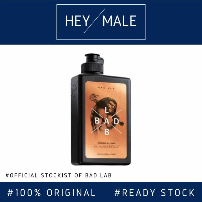 BAD LAB Caveman Cleaner 3 in 1 Hair Face and Body Cleaner